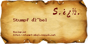 Stumpf Ábel névjegykártya